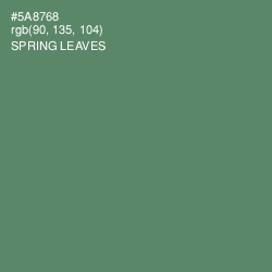 #5A8768 - Spring Leaves Color Image